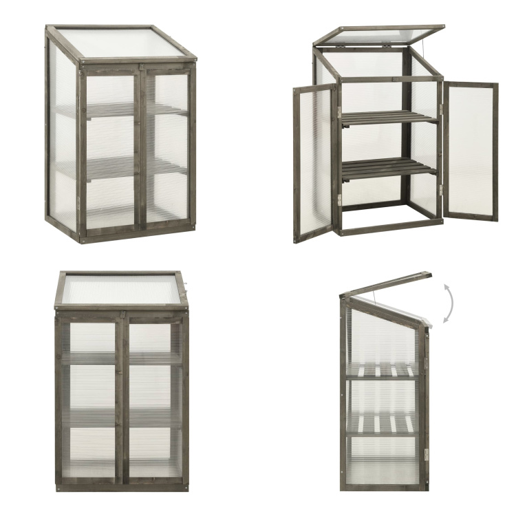 vidaXL Szklarnia 60x45x100 cm drewno jodłowe - Szklarnia - Szklarnie - Szklarnie drewniane - Szklarnie drewniane