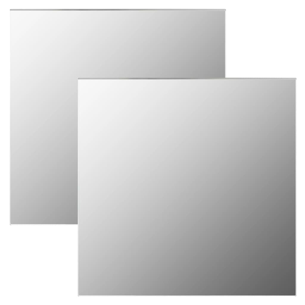 vidaXL Lustro ścienne 2 szt. 50x50 cm Kwadratowe szkło - Lustro ścienne - Lustro do sypialni - Lustro dekoracyjne - Lustra dekoracyjne