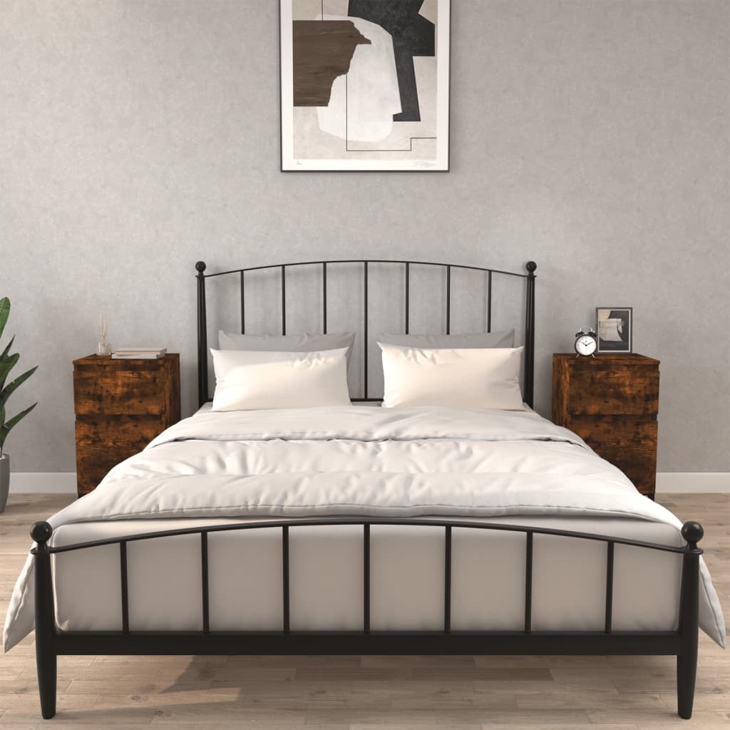 vidaXL Szafki nocne 2 szt. Dąb wędzony 40x35x70 cm - szafka nocna - szafki nocne - szafa - szafka nocna