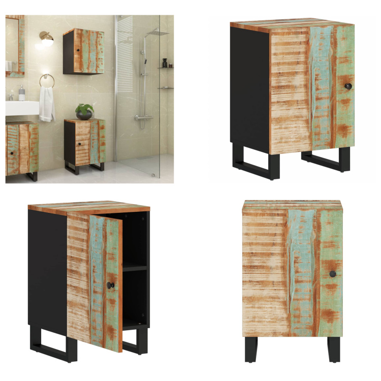 vidaXL Szafka łazienkowa 38x33x58 cm lite stare drewno - Szafka łazienkowa - Szafki łazienkowe - Szafka łazienkowa - Meble łazienkowe