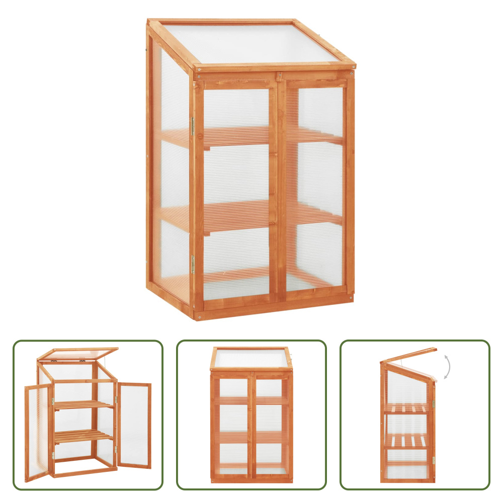 Szklarnia Living Store 60x45x100 cm drewno jodłowe