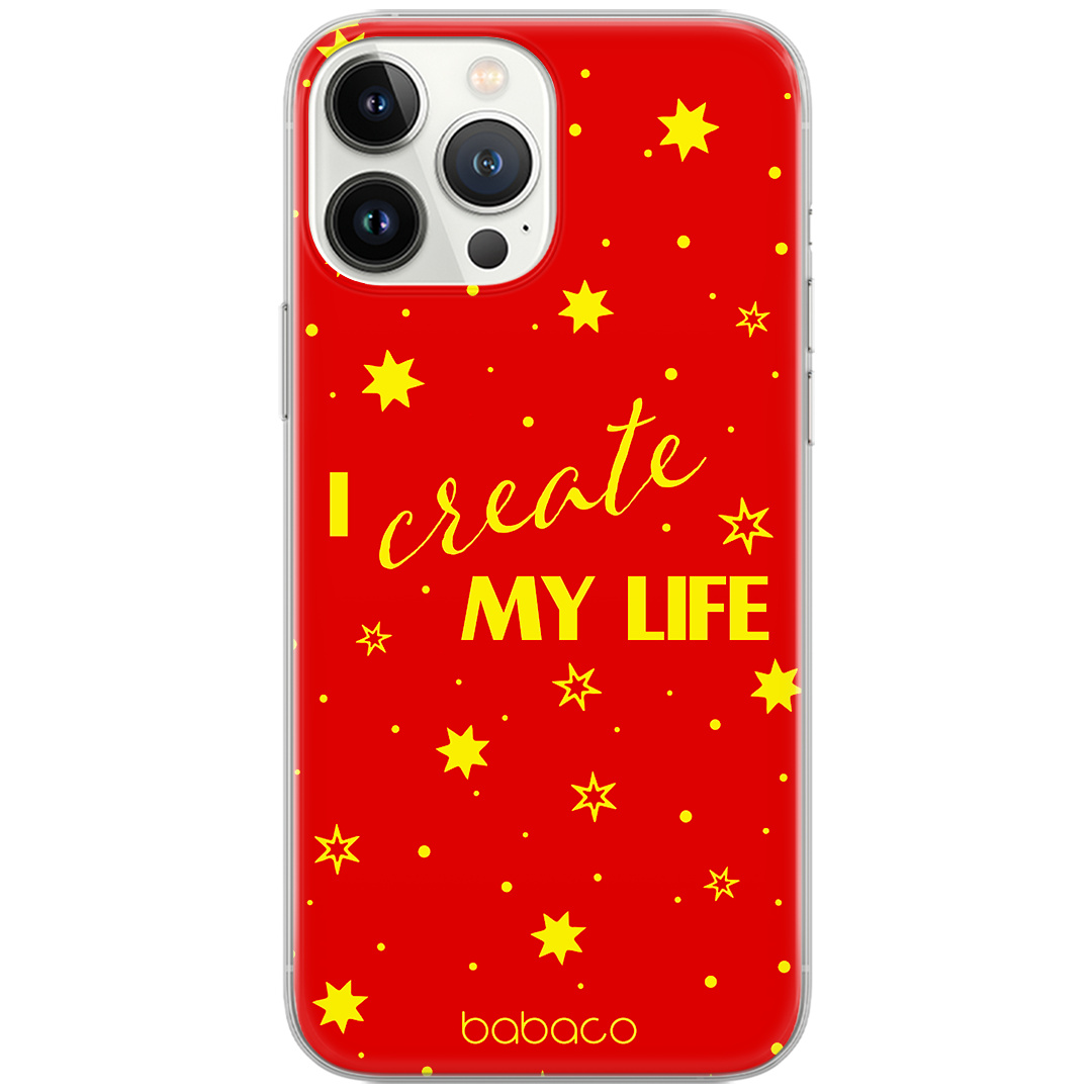 Etui do Apple IPHONE 6 PLUS Positive vibes 006 Babaco Nadruk pełny Czerwony