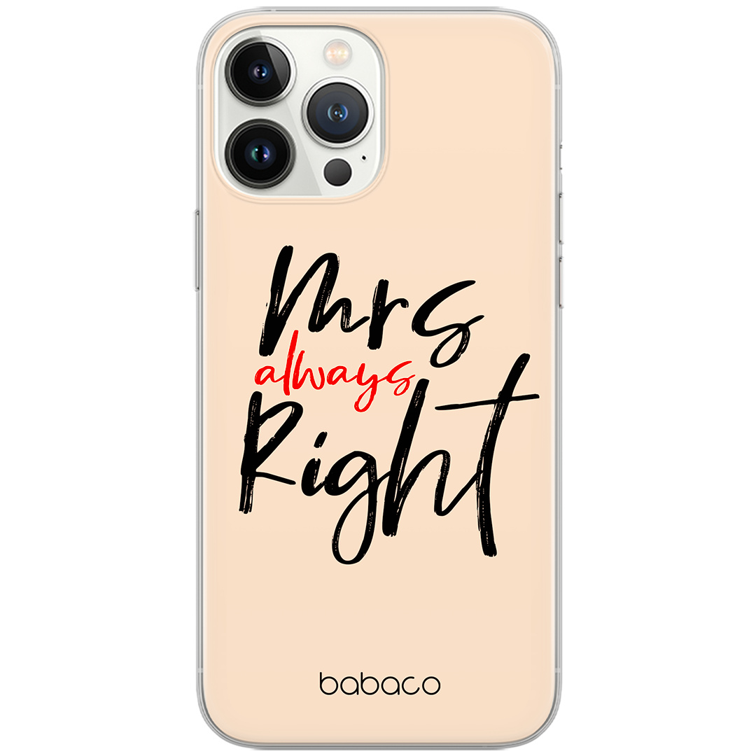 Etui do Apple IPHONE 14 PLUS Mrs Right 001 Babaco Nadruk pełny Beżowy