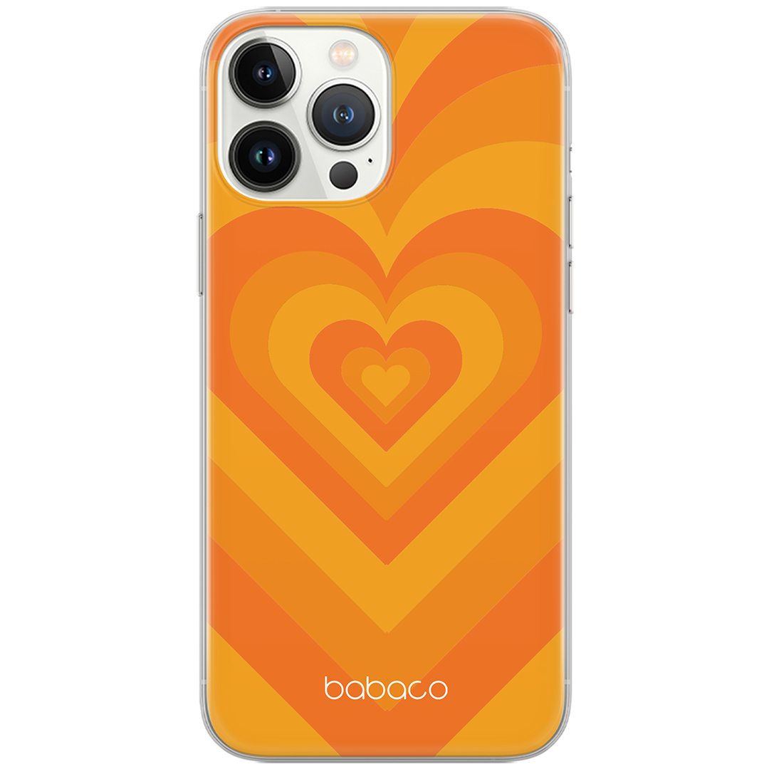 Etui do Apple IPHONE 14 PRO Serduszka 007 Babaco Nadruk pełny Pomarańczowy
