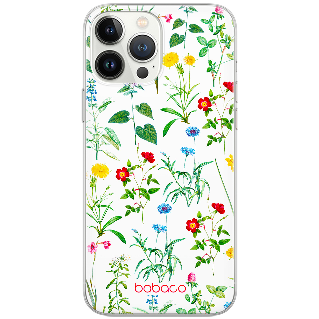 Etui do Samsung S23 ULTRA Kwiaty 042 Babaco Nadruk pełny Biały