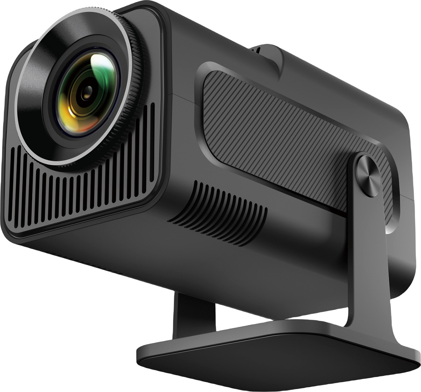 Projektor 1080P Dekodowanie Korekcja zniekształceń trapezowych Mini projektor przenośny Sterowanie głosowe Funkcja ekranu synchronicznego Obrazowanie rozproszone ze stojakiem Regulacja w zakresie 360′ Ekran o przekątnej do 130 cali do biura Kino domowe Telefon
