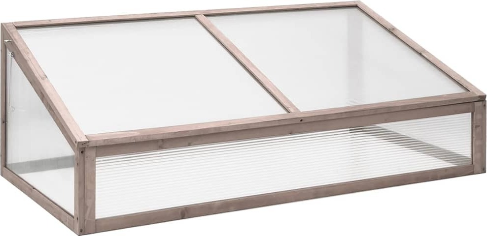 Szklarnia szara 110x58,5x39 cm drewno jodłowe