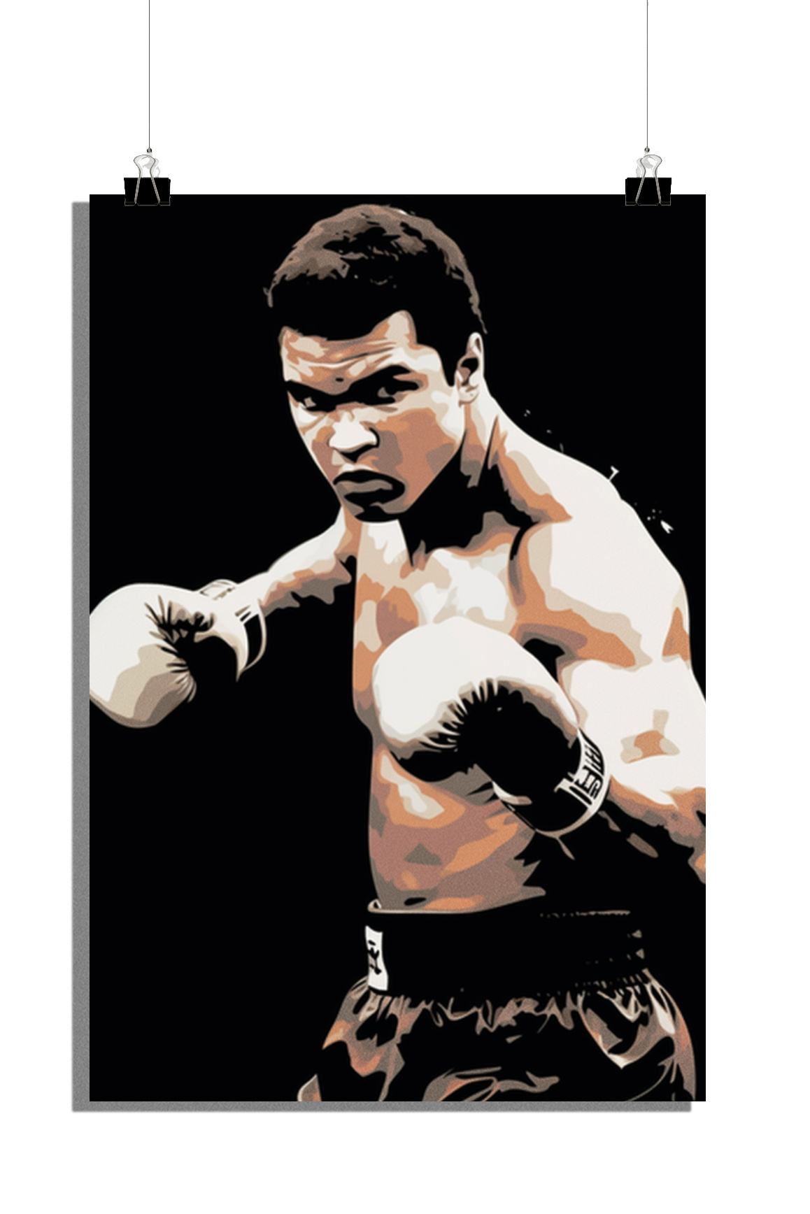 Plakat bokserski - Plakat Muhammad Ali - Plakat Postawa Walki - 61x91cm - Idealny do oprawienia w ramkę
