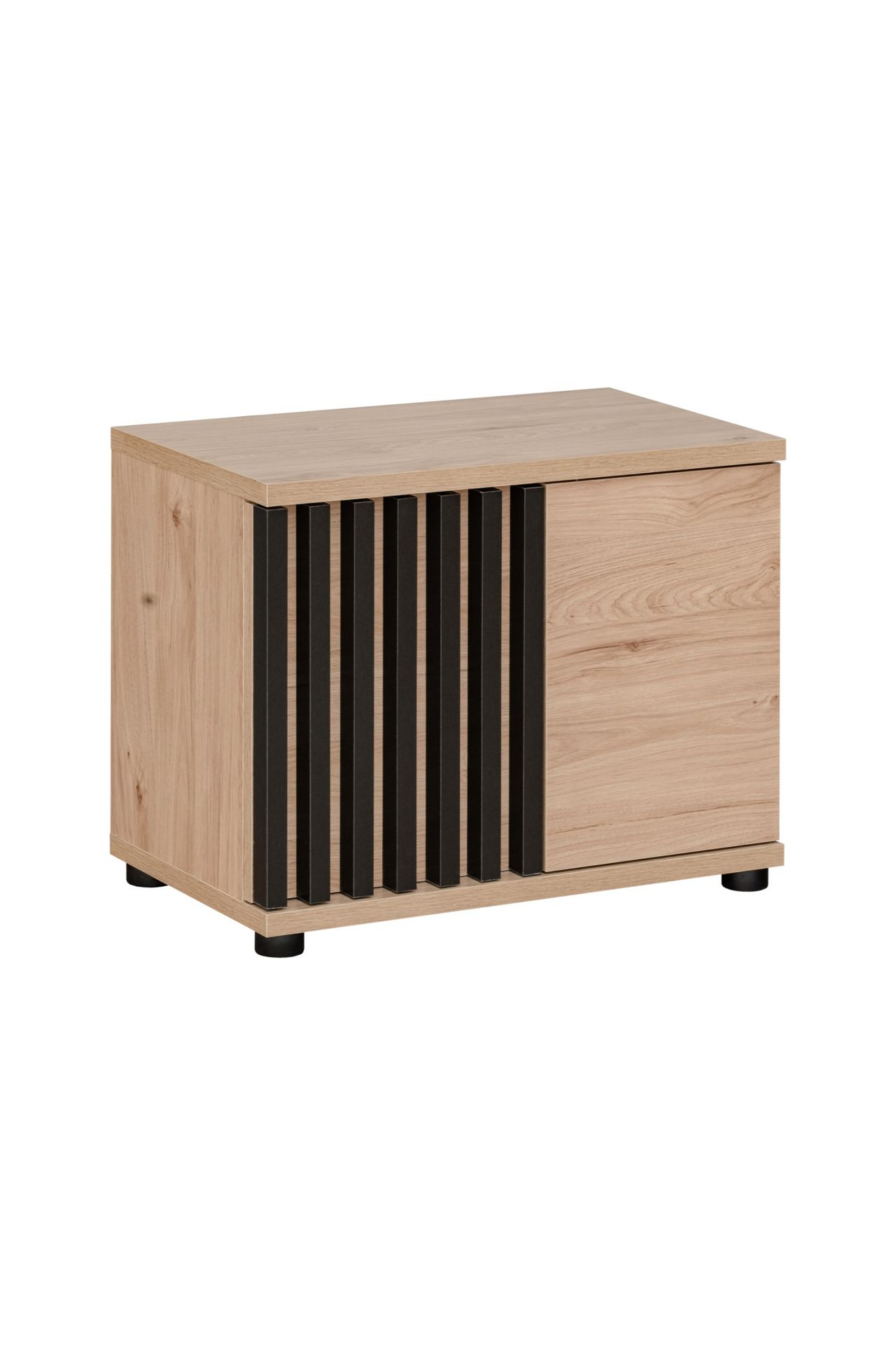 Szafka na buty z siedziskiem FLORENCIA – hickory jackson/czarna