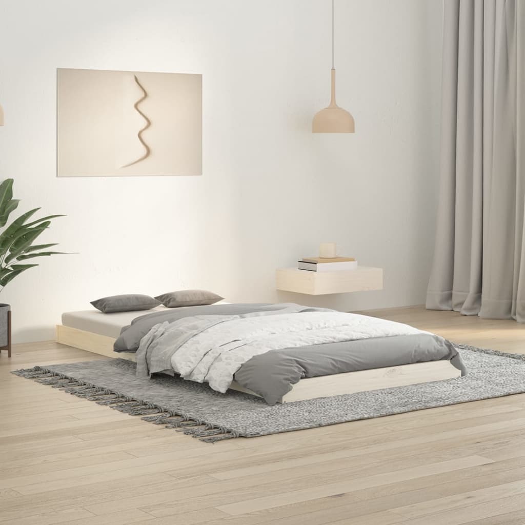 Łóżko z litego drewna sosna biała 90x190 cm