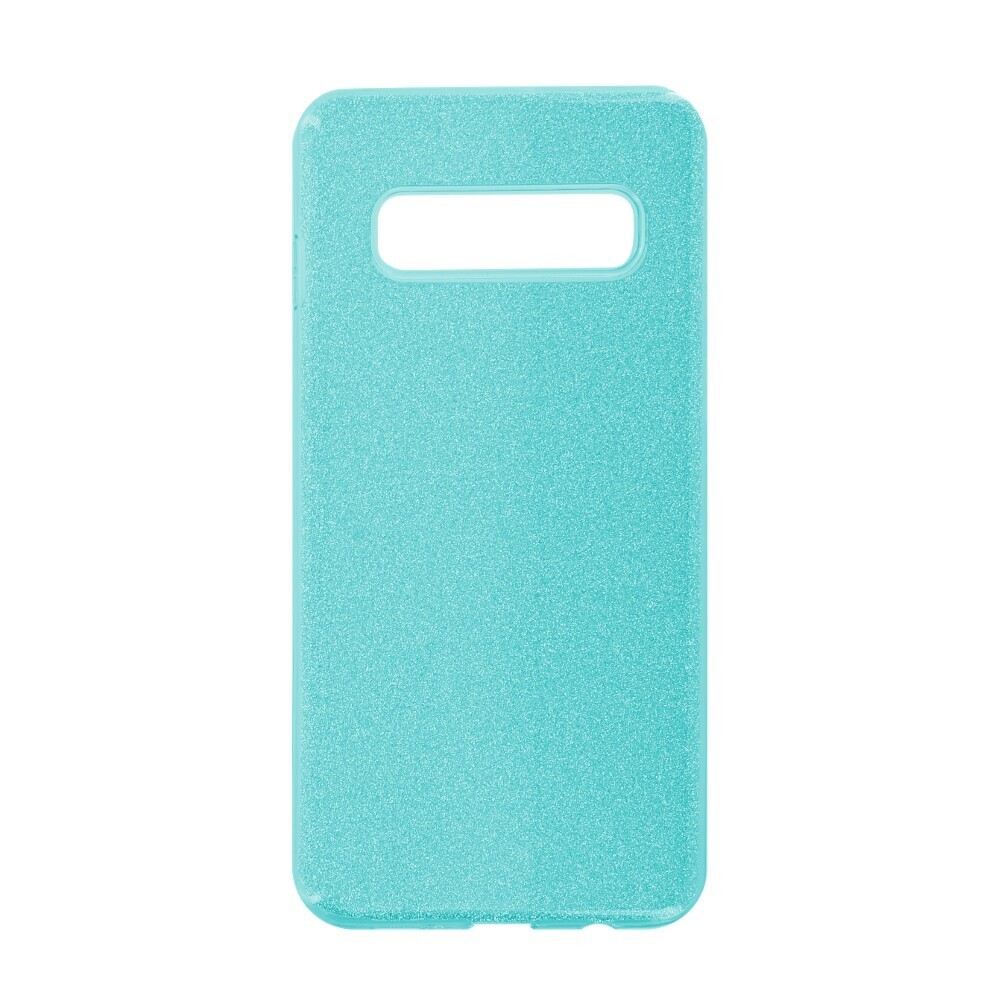 Silikonowe etui na telefon Samsung Galaxy S10 turkusowy brokat cnt1302