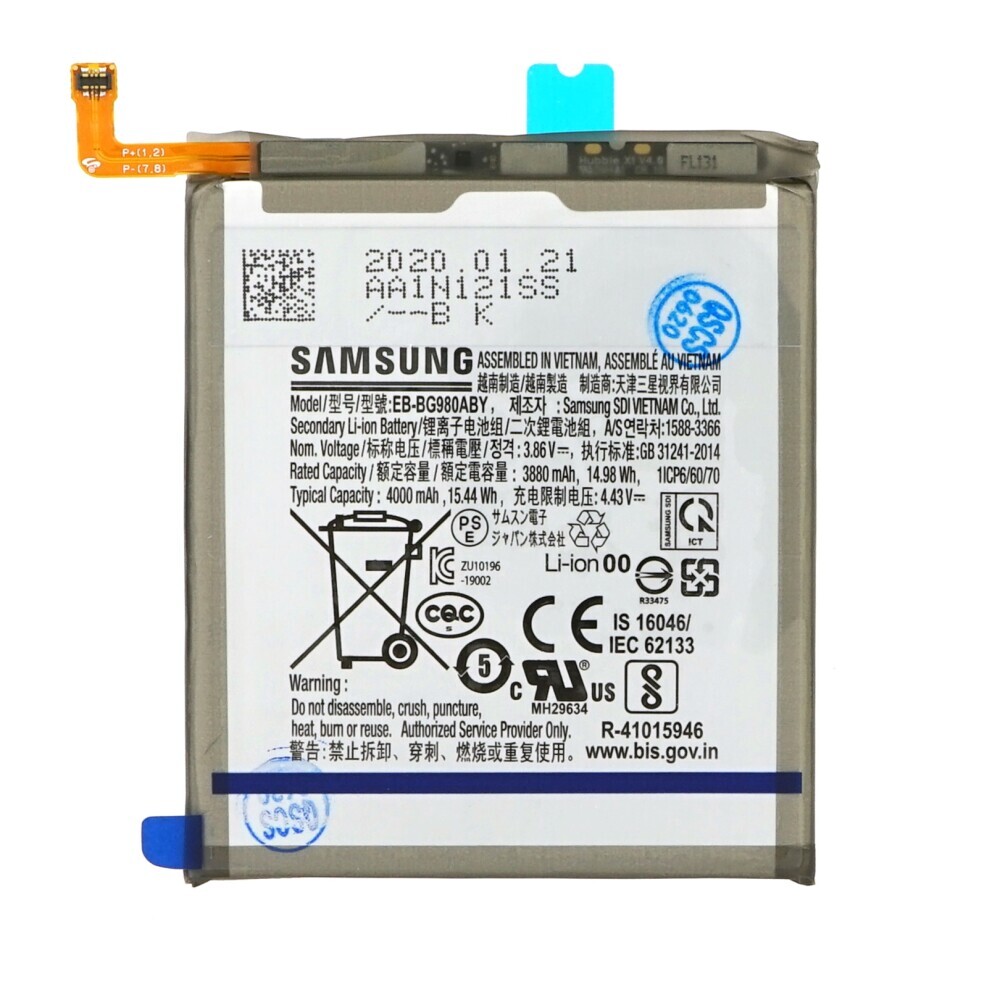 Oryginalna bateria EB-BG980ABY do Samsung Galaxy S20 G980F 4000mAh GH82-22122A