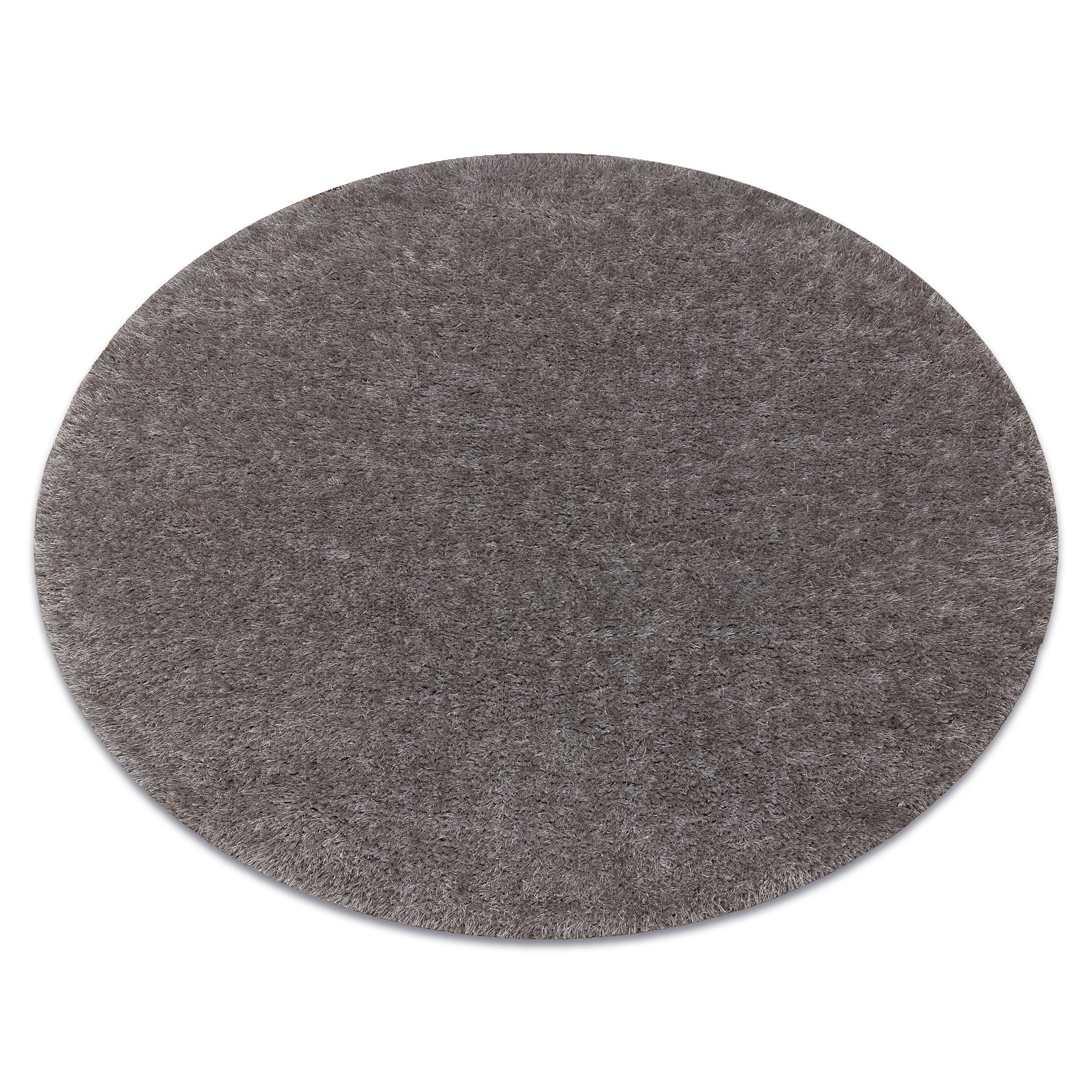 Dywan BUENOS koło 6646 shaggy jednolity, jednokolorowy szary koło 200 cm