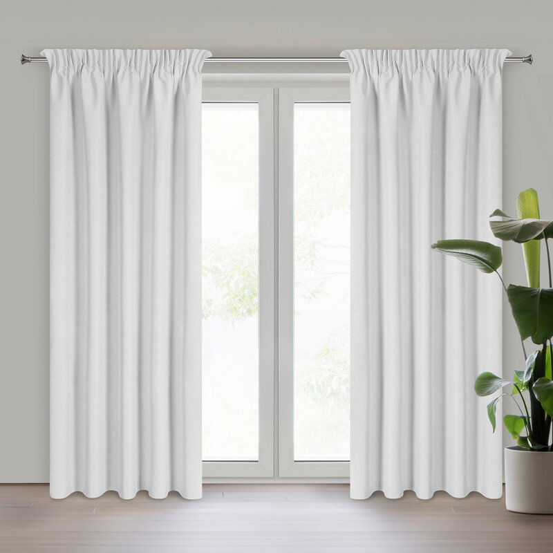 Zasłona SUZAN srebrna 135x270 cm taśma marszcząca