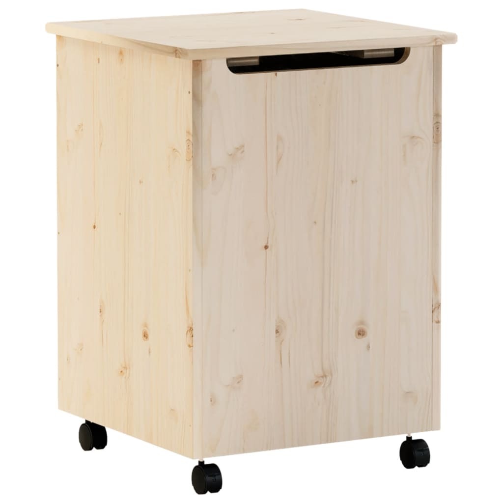 vidaXL Kosz na pranie z kółkami RANA 45x45x64 cm lite drewno sosnowe