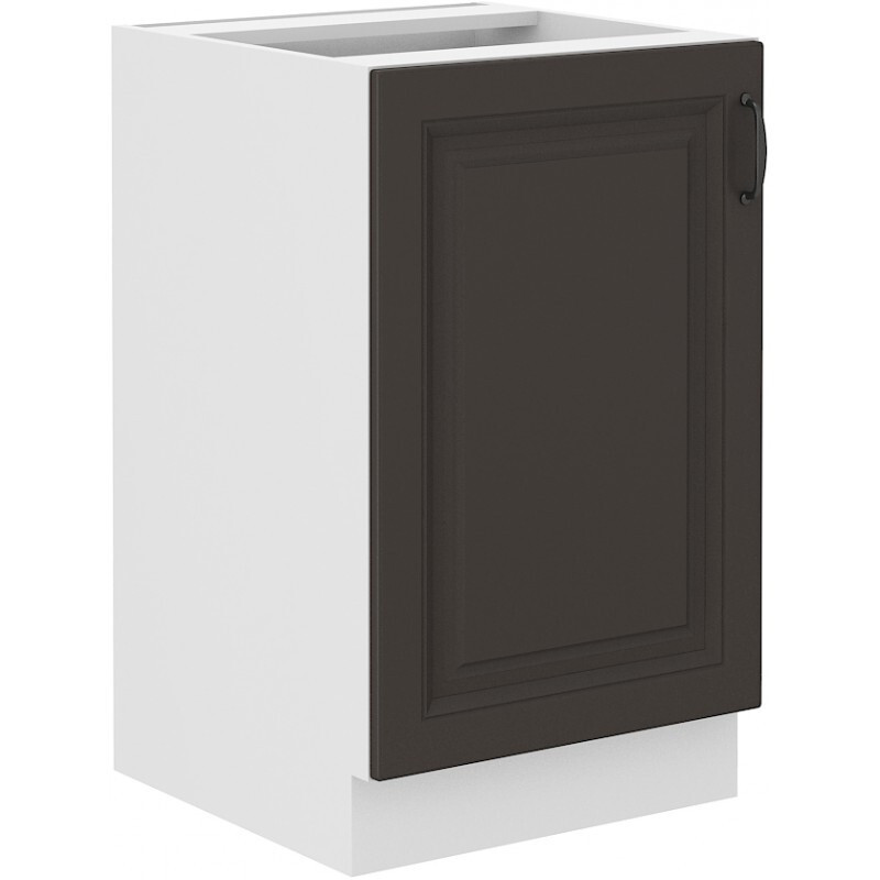 Szafka pod zlewozmywak dolna SOPHIA – szerokość 50 cm, ciemnoszara/biała