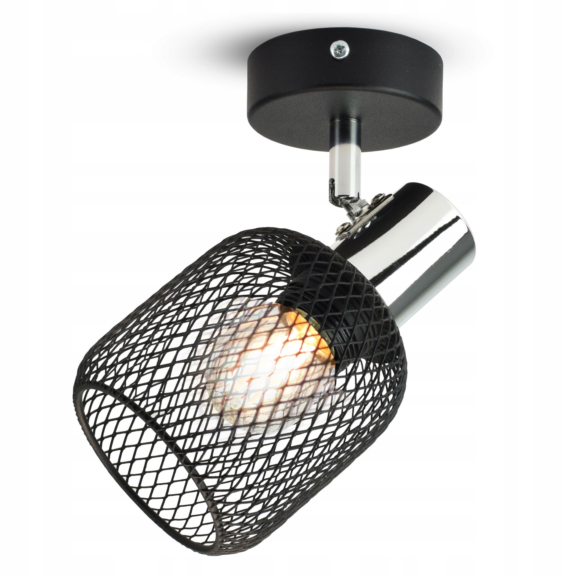 Lampa Sufitowa Żyrandol Plafon Vintage LOFT Reflektor 444-EG1 E27 Z Siatki