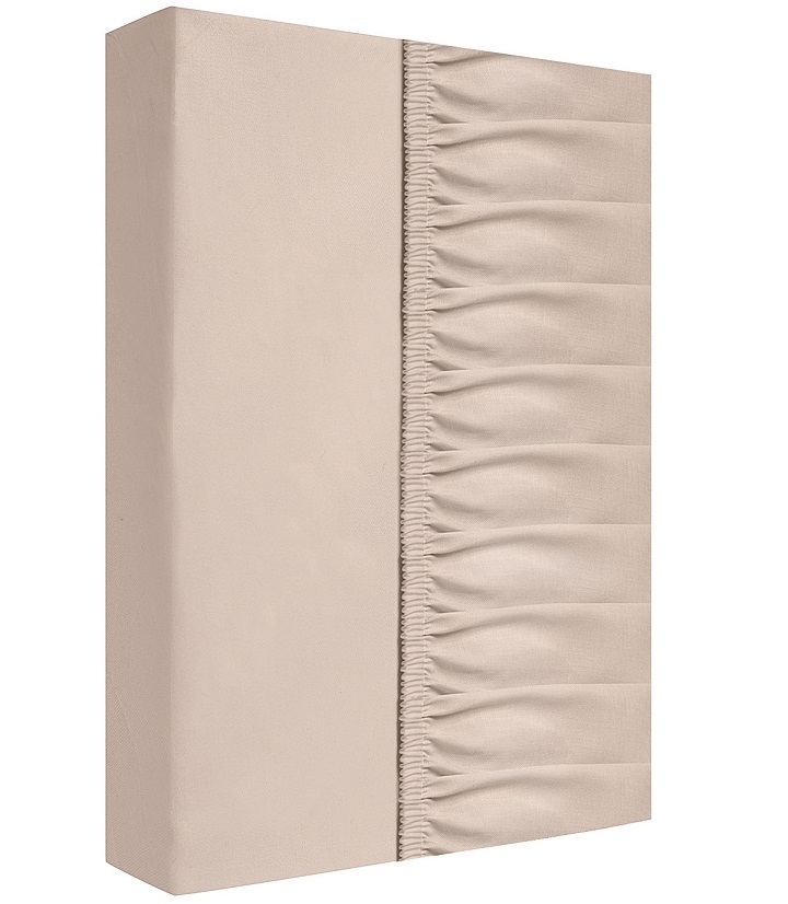 Prześcieradło z gumką, satyna bawełniana Exclusive 140x200cm Beige