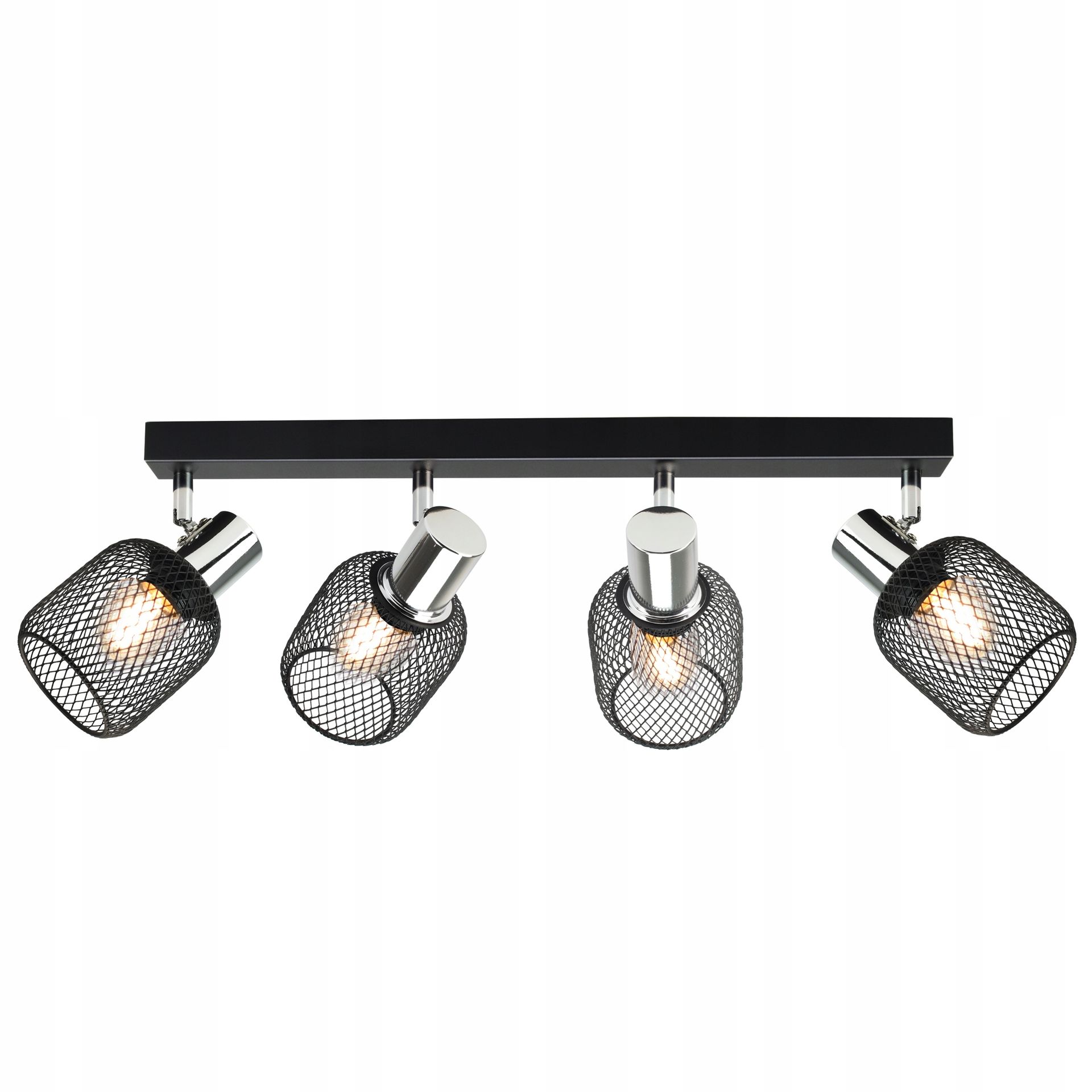 Lampa Sufitowa Żyrandol Plafon Vintage LOFT Reflektor 444-BG4 E27 Z Siatki