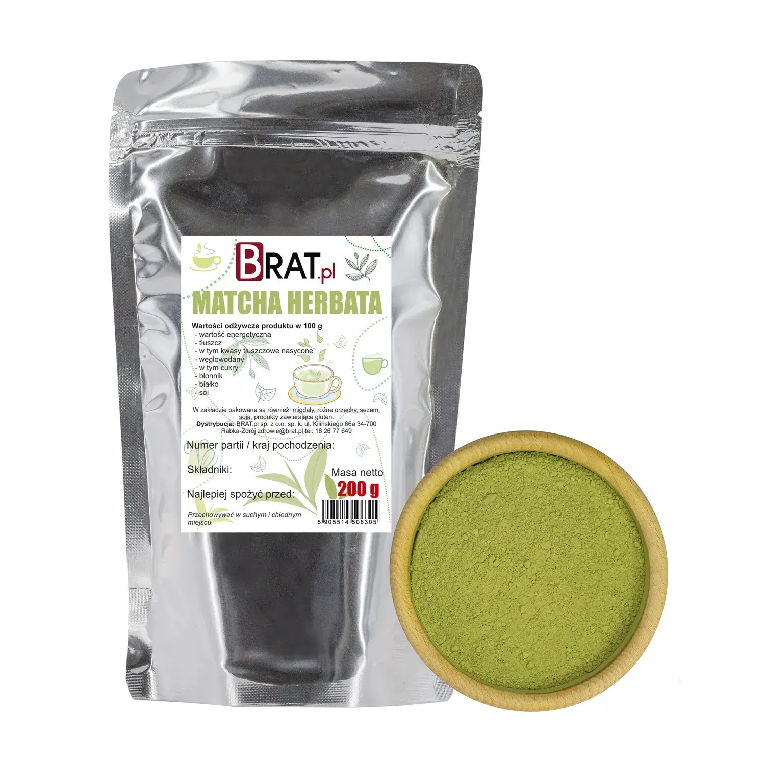 Matcha 200g Wysoka JAKOŚĆ Produkt NATURALNY