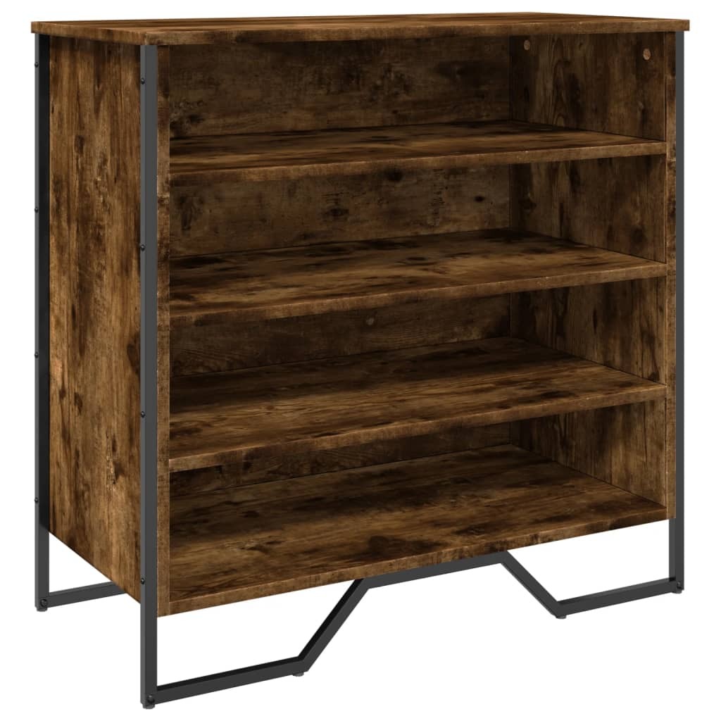 vidaXL Stojak na buty dąb wędzony 80x38x78 cm materiał drewnopochodny