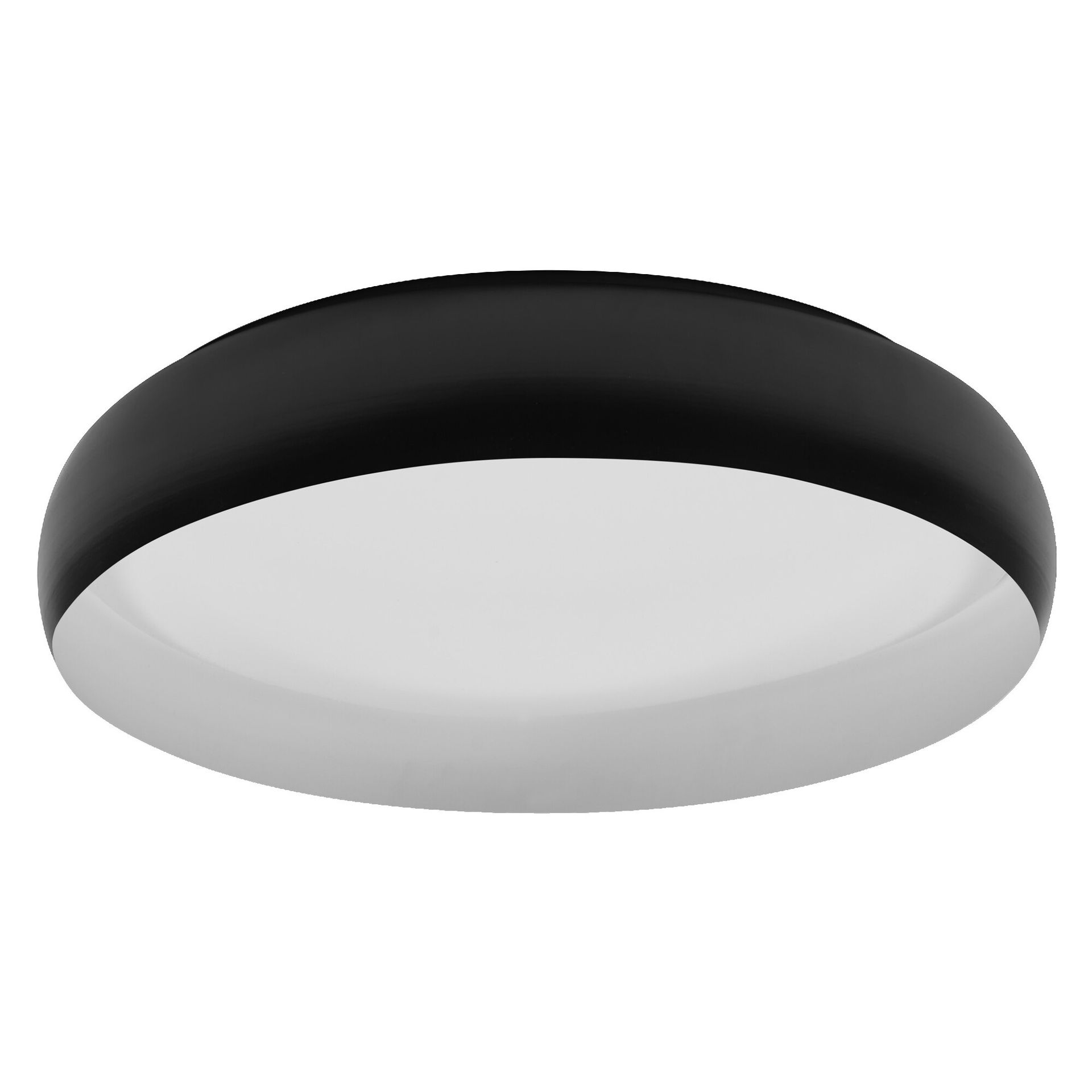 LEDVANCE ORBIS Livia lampa sufitowa LED z metalowym pierścieniem, czarno-biała, 36W, 2400lm, 3000K, 520mm, 830 przyjazna ciepła biel, możliwość ściemniania w 3 krokach przez kliknięcie, IP20, śruby montażowe i kołki w zestawie