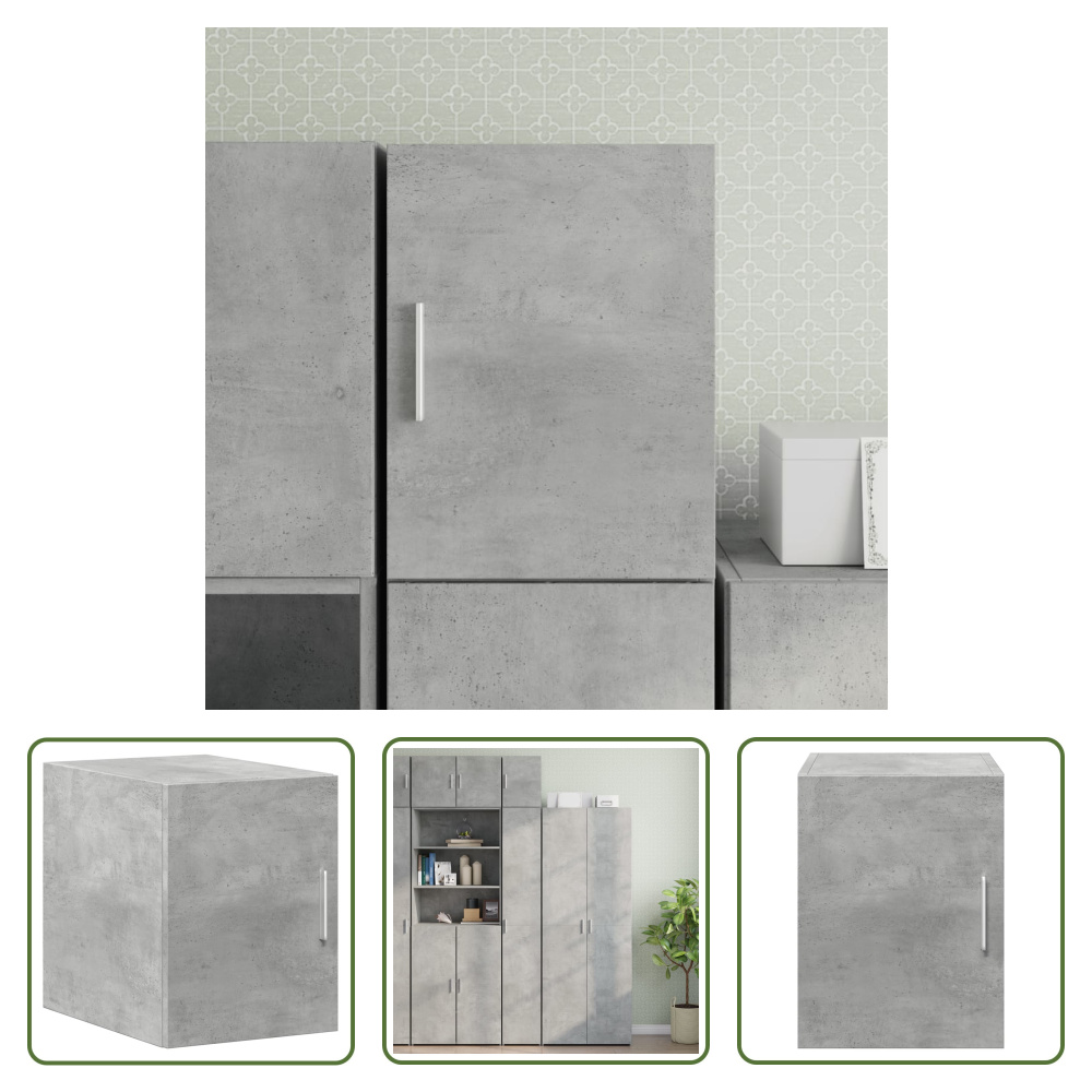 The Living Store szafka ścienna betonowa szara 30x42,5x40 cm materiał drewnopochodny