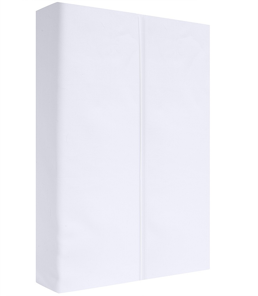 Prześcieradło z satyny bawełnianej, bez gumki 220x210cm Białe