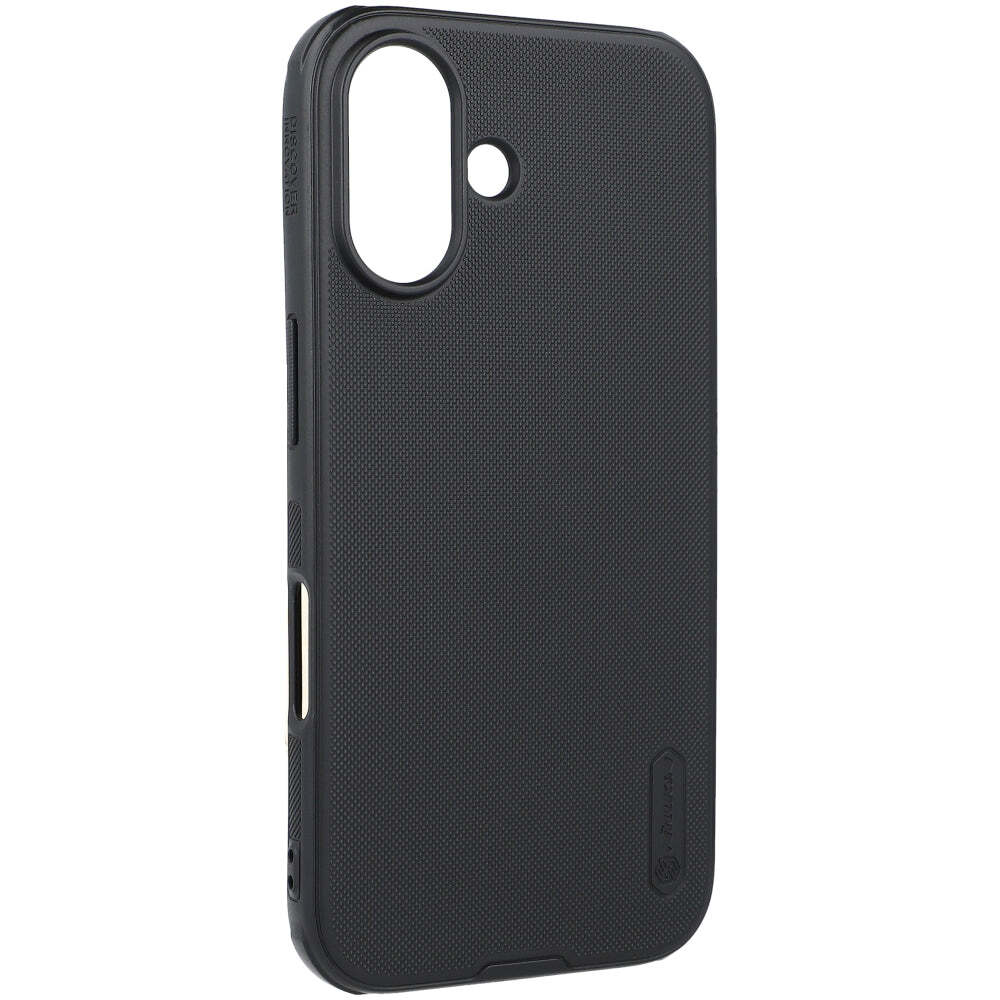 Etui na telefon komórkowy iPhone 16, Nillkin Frosted Shield Pro Magnetic, czarne