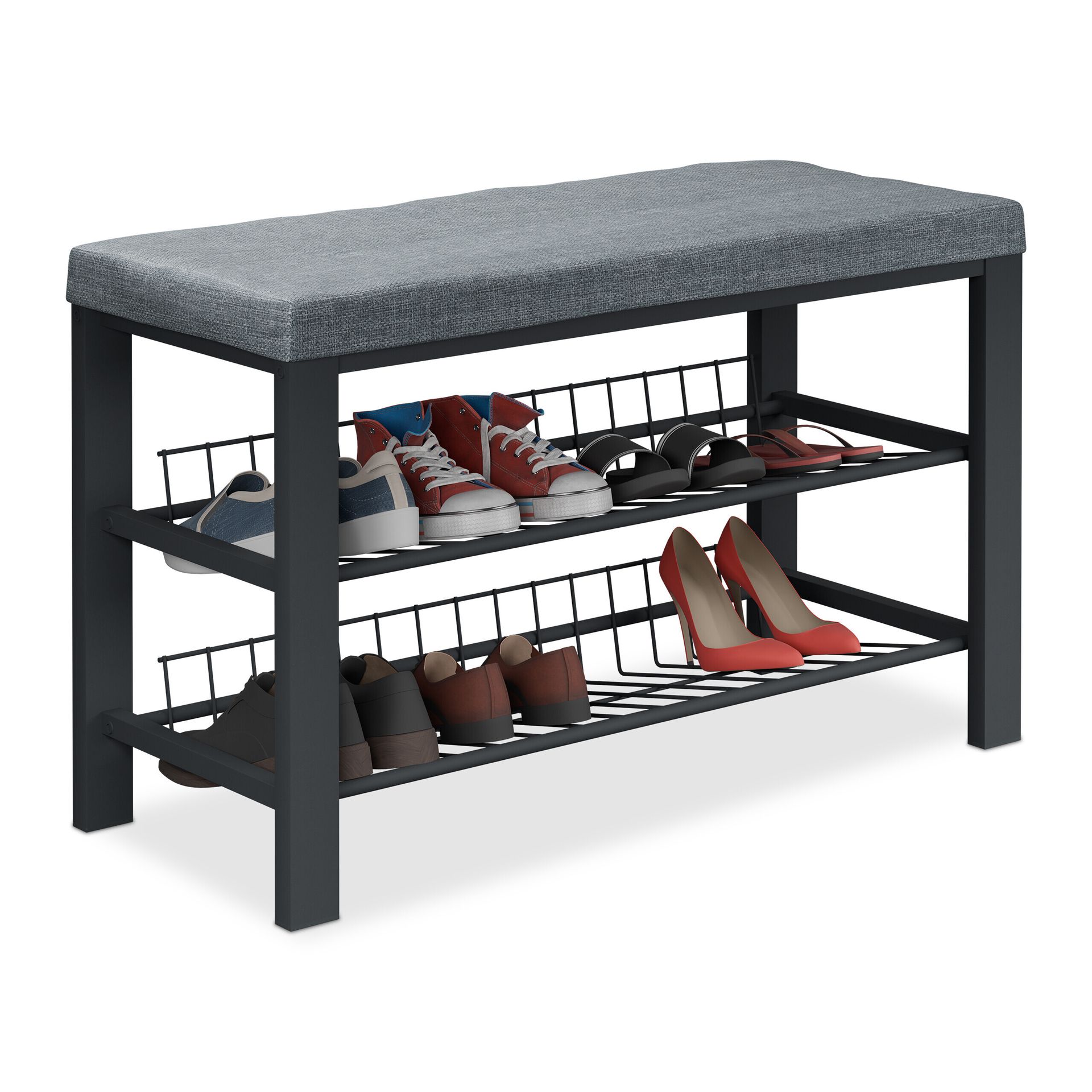 ławka na buty z poduszką relaxdays
