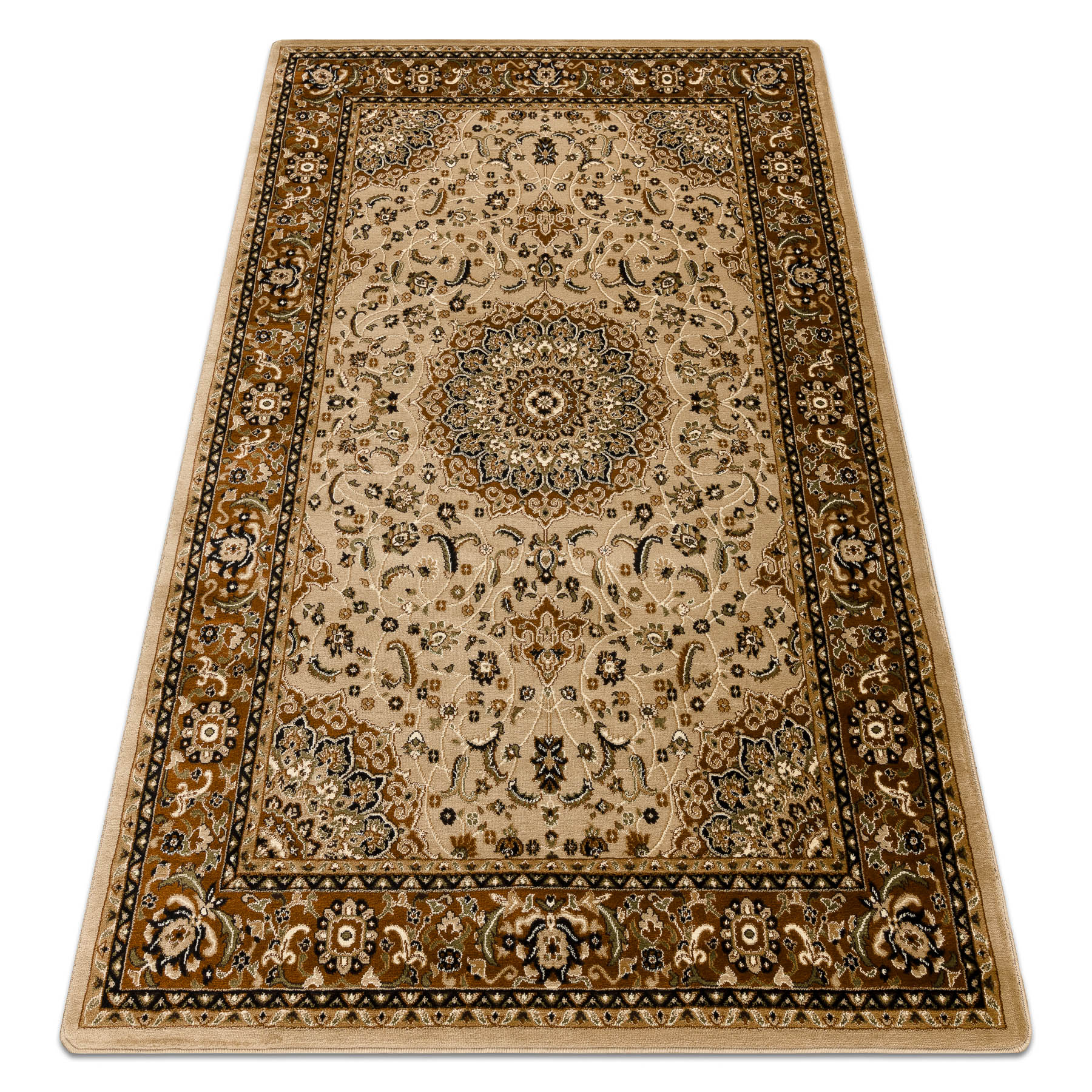 Dywan ROYAL E0177 Ramka, rozeta - beż / brązowy beżowy 250x350 cm