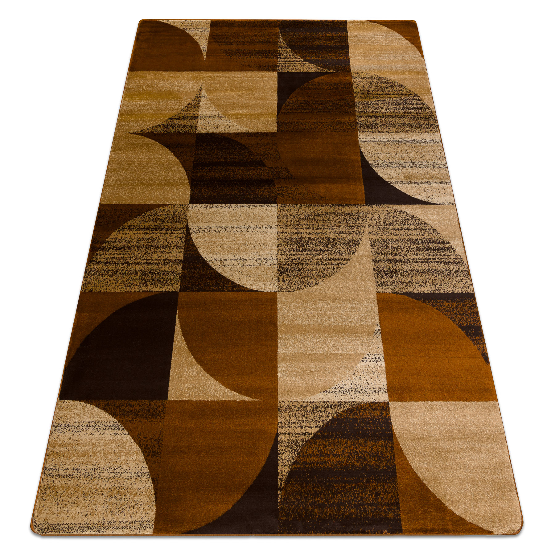 Dywan ROYAL H387 Geometryczny - / mustard beż brązowy 100x200 cm