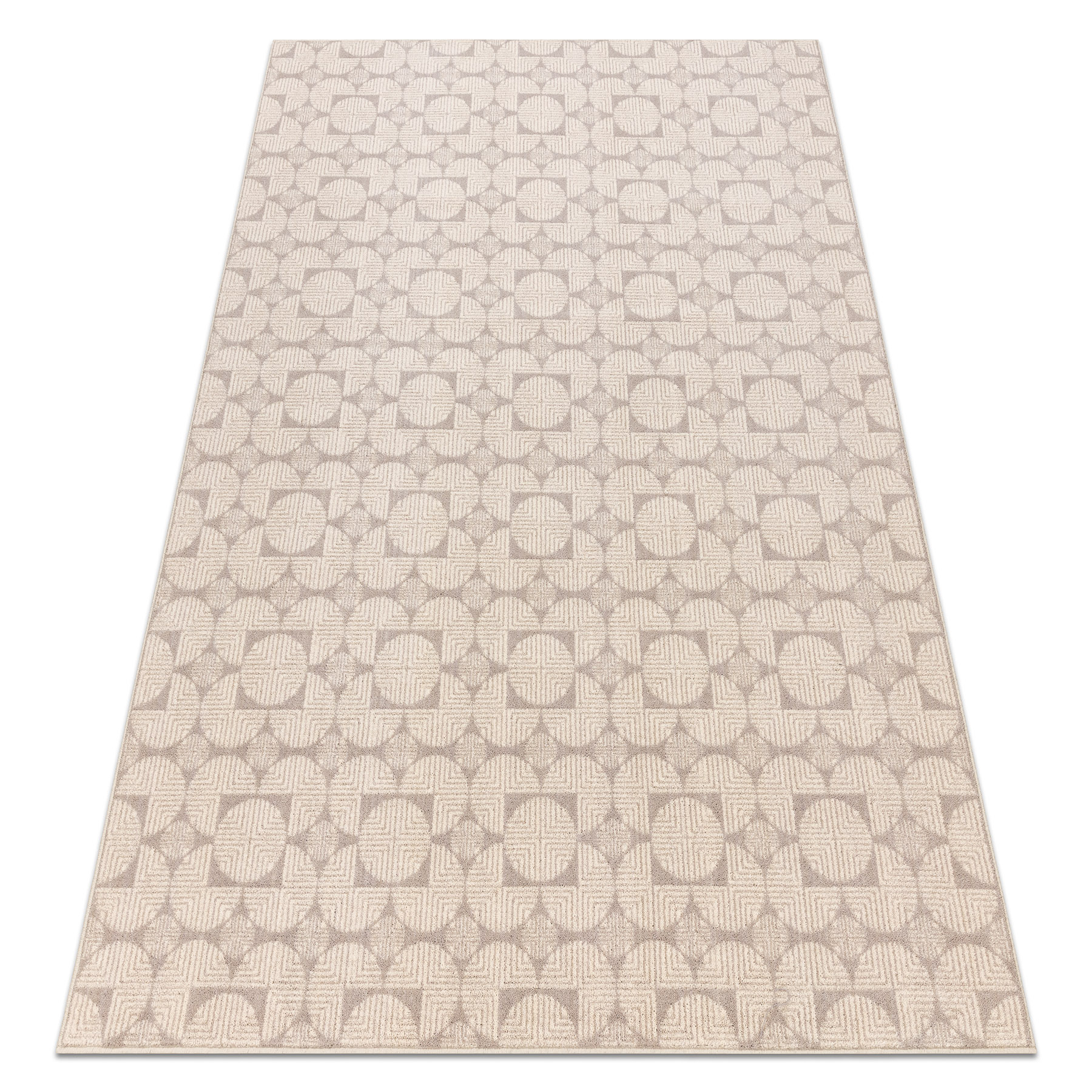 Dywan wełniany ANGEL 7887 / 52022 Geometryczny beż / szary beżowy 200x300 cm