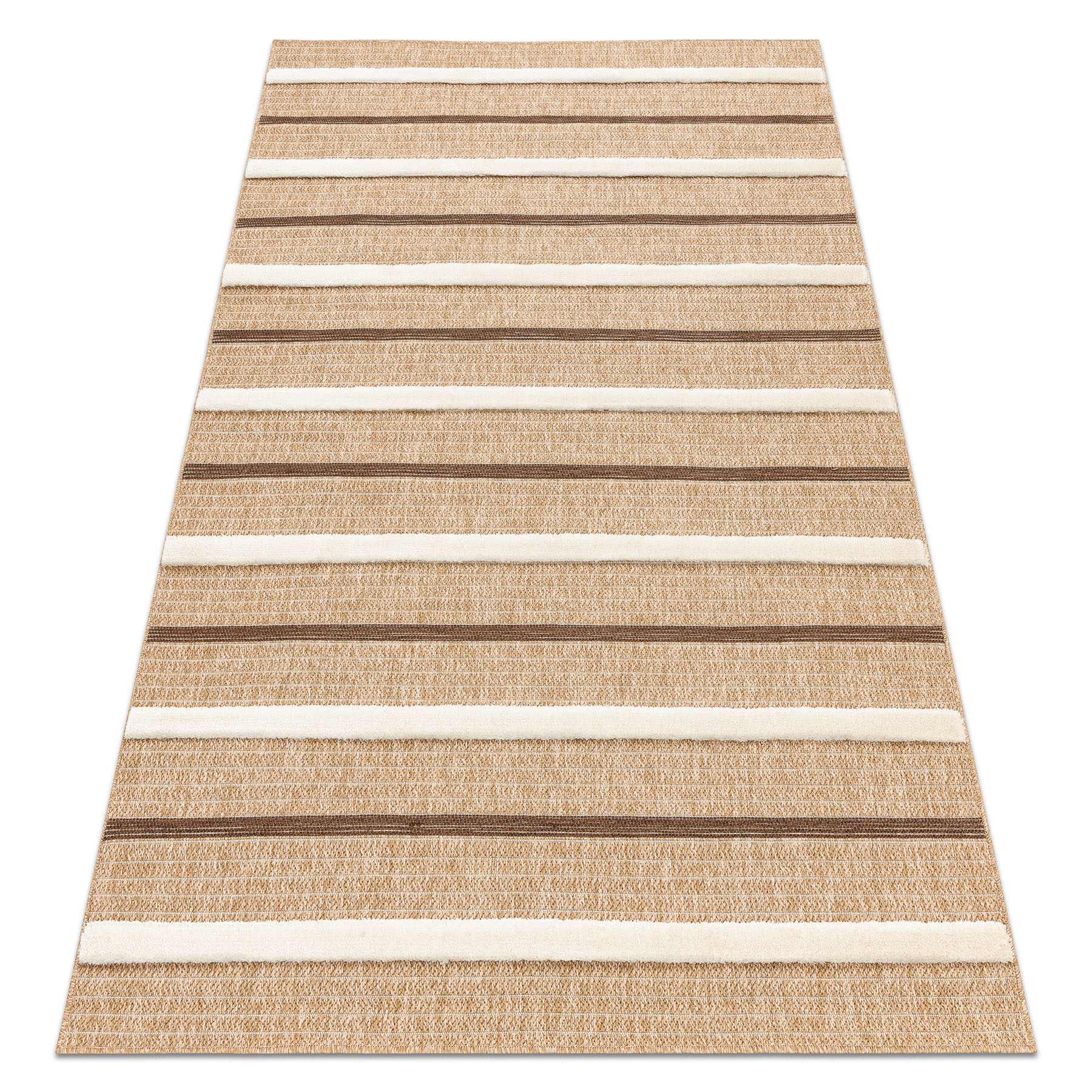 Dywan SPARK 0686A beż / krem - Linie, sizal, strukturalny beżowy 120x170 cm