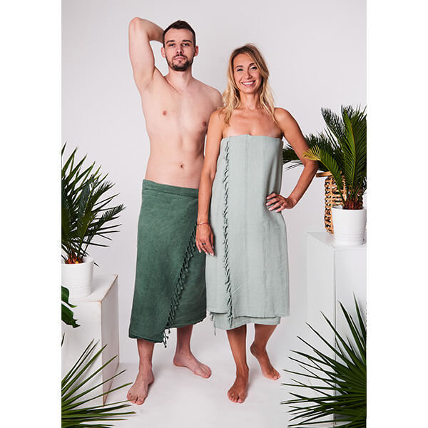 Ręcznik hammam STONE WASH 100% naturalna bawełna YEYE Miętowy