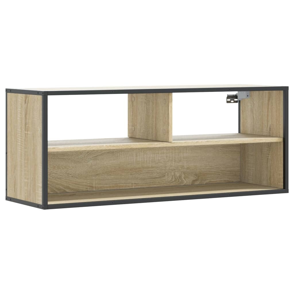 vidaXL Szafka pod TV dąb sonoma 100x31x39,5 cm materiał drewnopochodny i metal