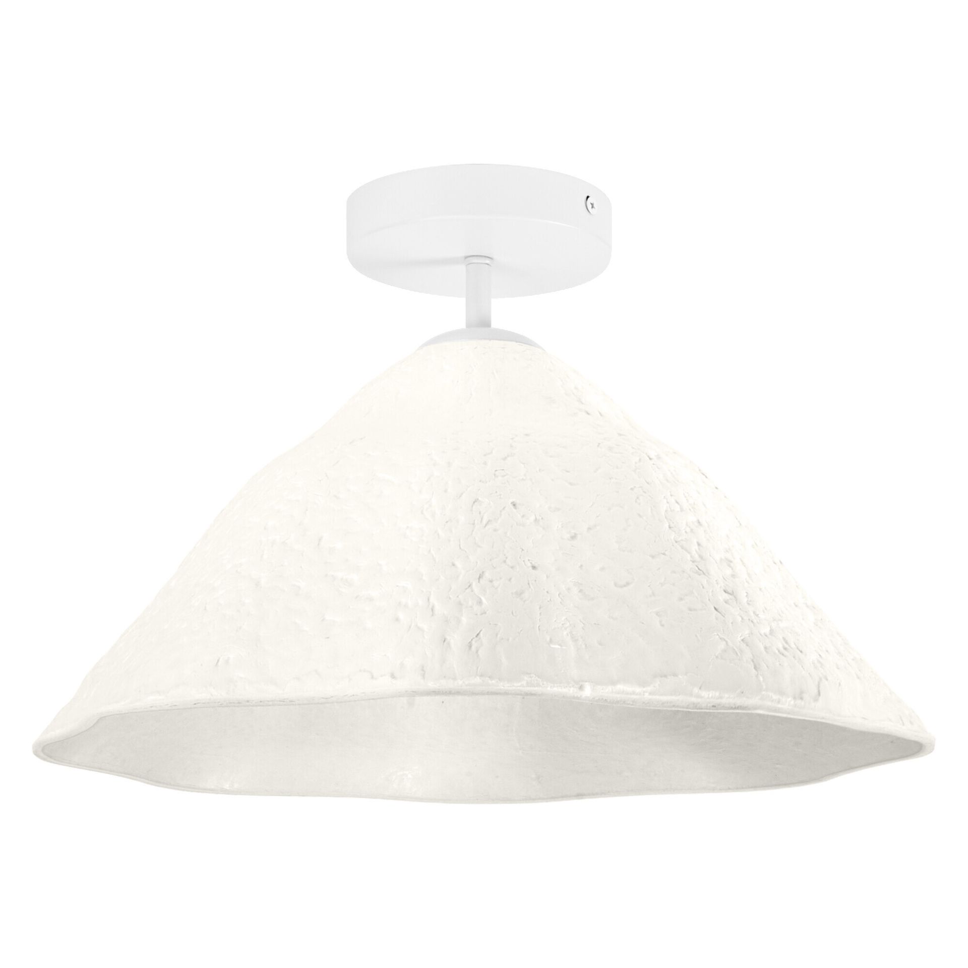 LEDVANCE biała replika lampy sufitowej w kształcie liścia lotosu z metalu i papier-mâché, E27, średnica 396 mm, klosz wykonany z materiału pochodzącego z recyklingu, trwała dzięki wymiennemu źródłu światła, łatwy montaż