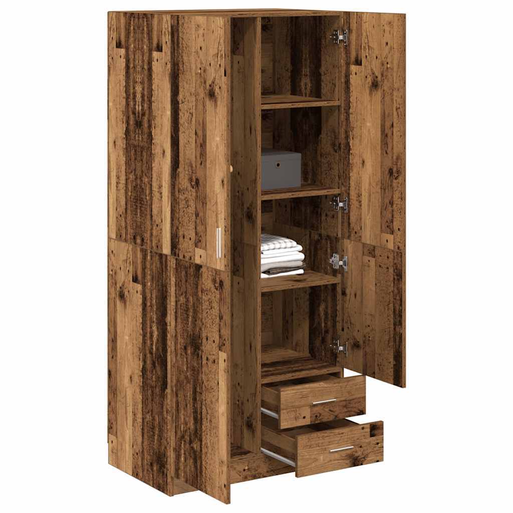 vidaXL Szafa o wyglądzie starego drewna 80x52x180 cm materiał drewnopochodny