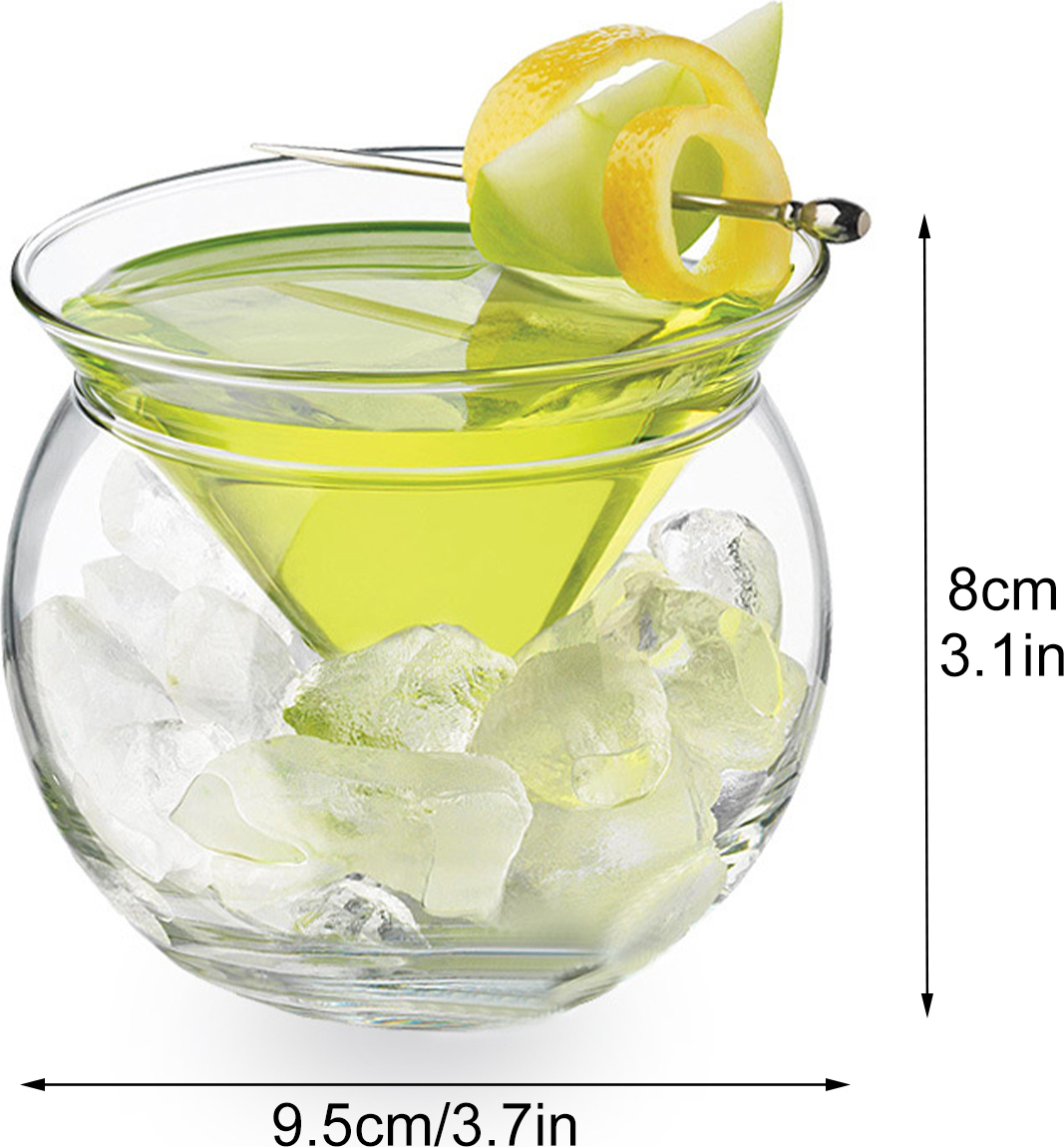 Kieliszek do martini, kryształowe przezroczyste szkło, zestaw kieliszków do martini, kieliszki koktajlowe, kubek do martini