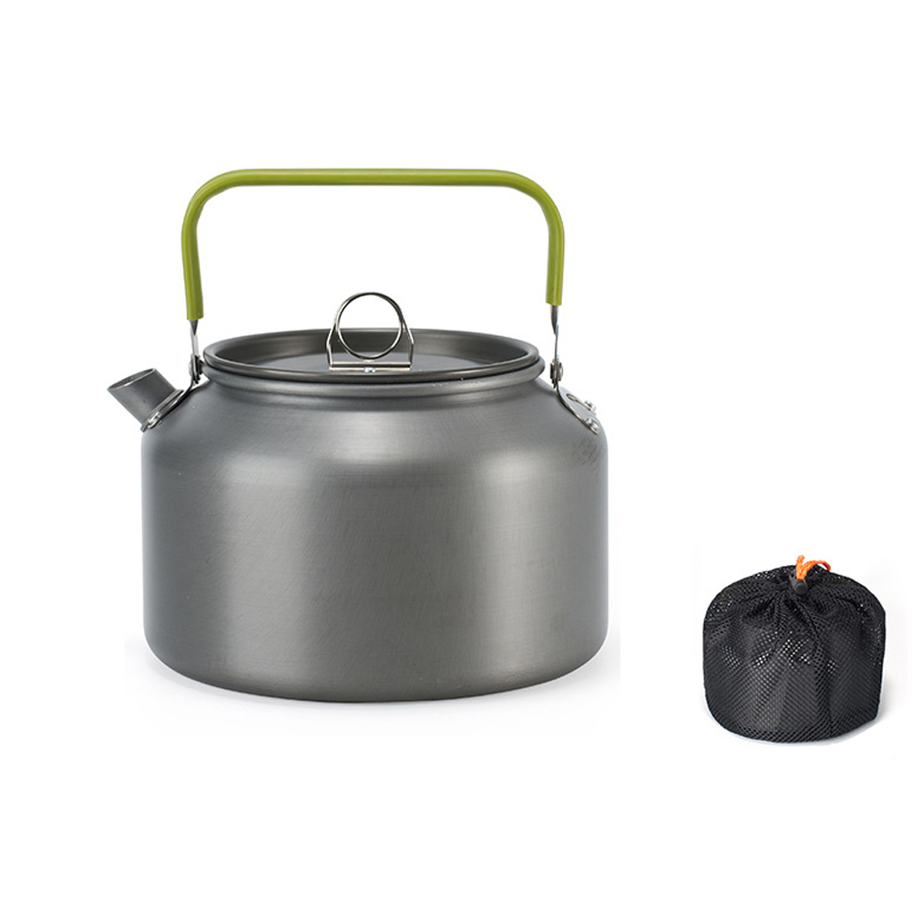 Czajnik outdoorowy, lekki czajnik, czajnik ze stopu aluminium, czajnik, czajnik z uchwytem zapobiegającym oparzeniom, kempingowy czajnik do kawy, przenośny dzbanek do herbaty, dzbanek do herbaty, czajnik piknikowy, czajnik, akcesorium do gotowania