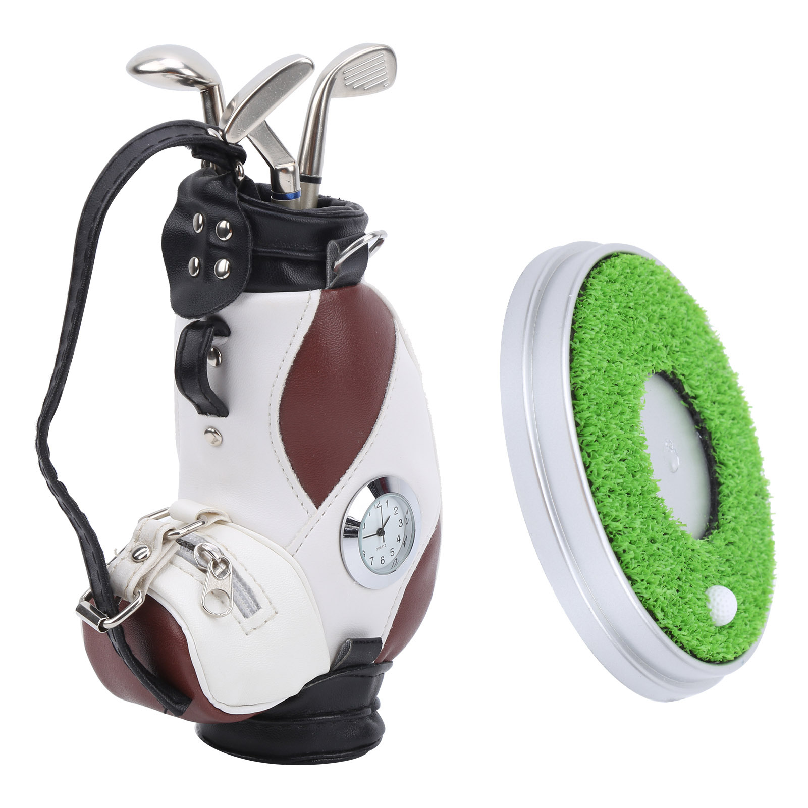 Zestaw długopisów golfowych, torba golfowa na biurko, mini torba golfowa, zestaw długopisów golfowych, zestaw upominkowy długopisów golfowych, torba na długopisy golfowe z podstawą