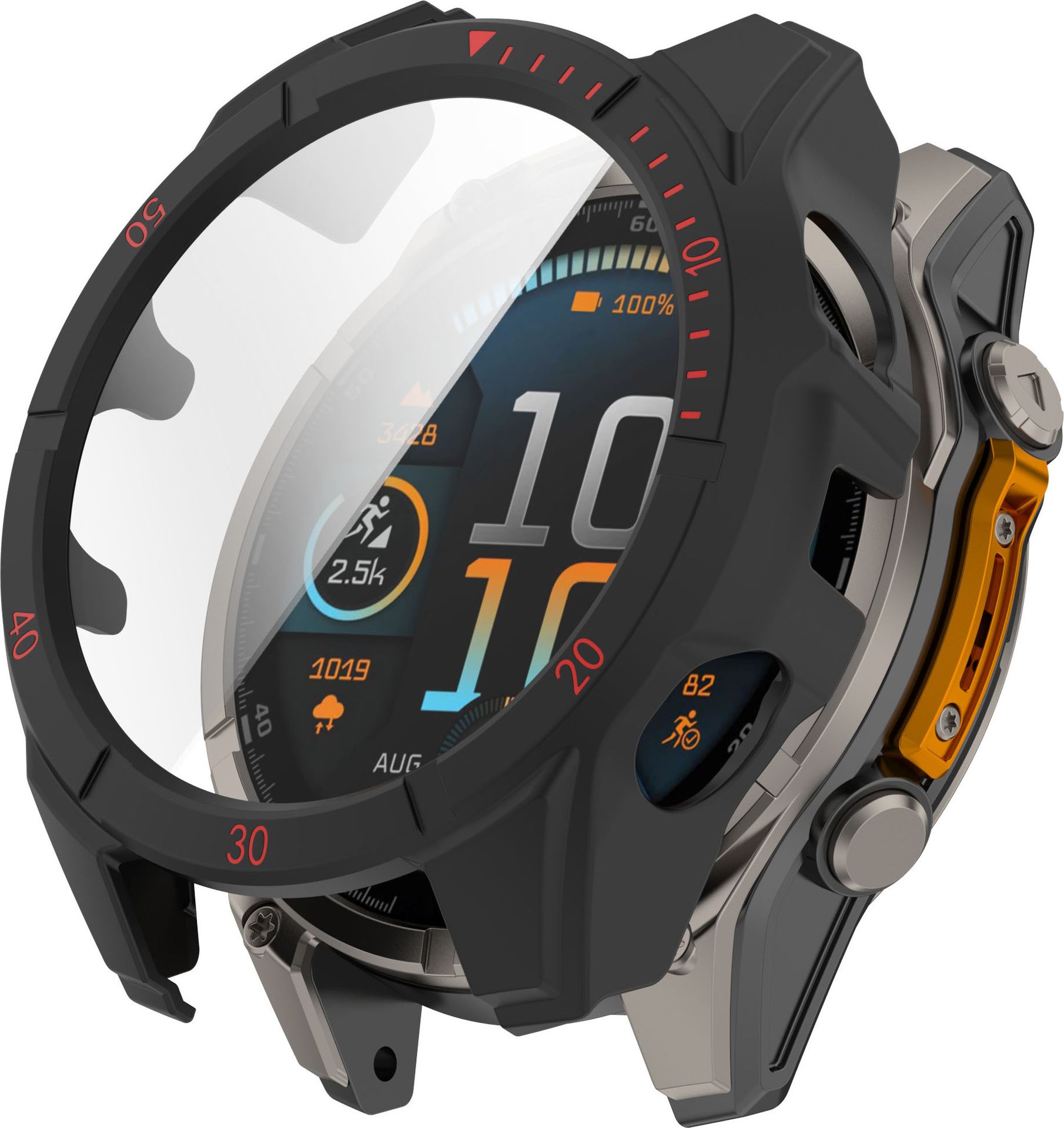 INF Etui na smartwatch do Garmin Fenix ​​8 Solar Czarny 47MM