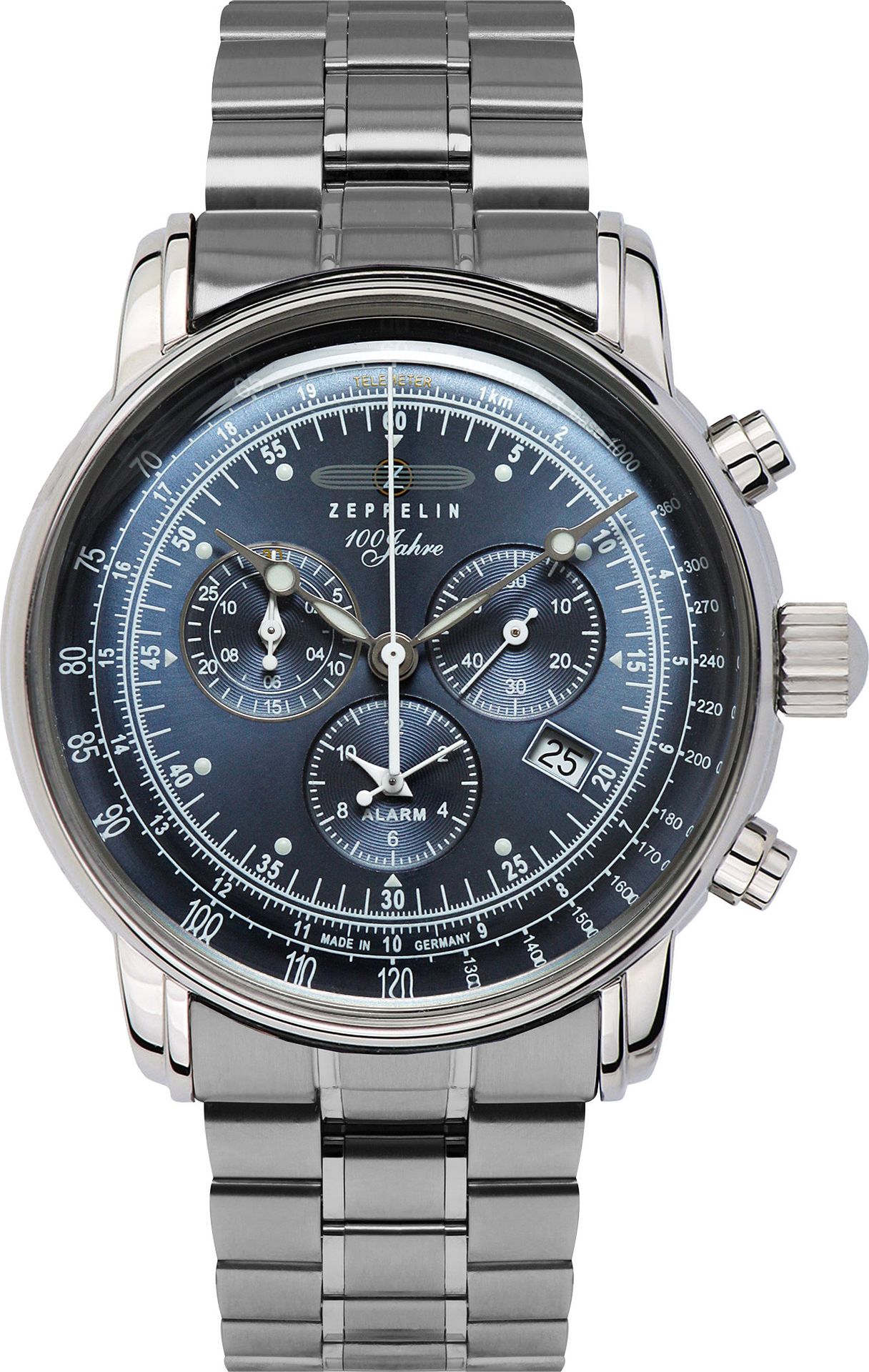 Zegarek męski Zeppelin 7680MB-3 100 lat Zeppelin stal/niebieski