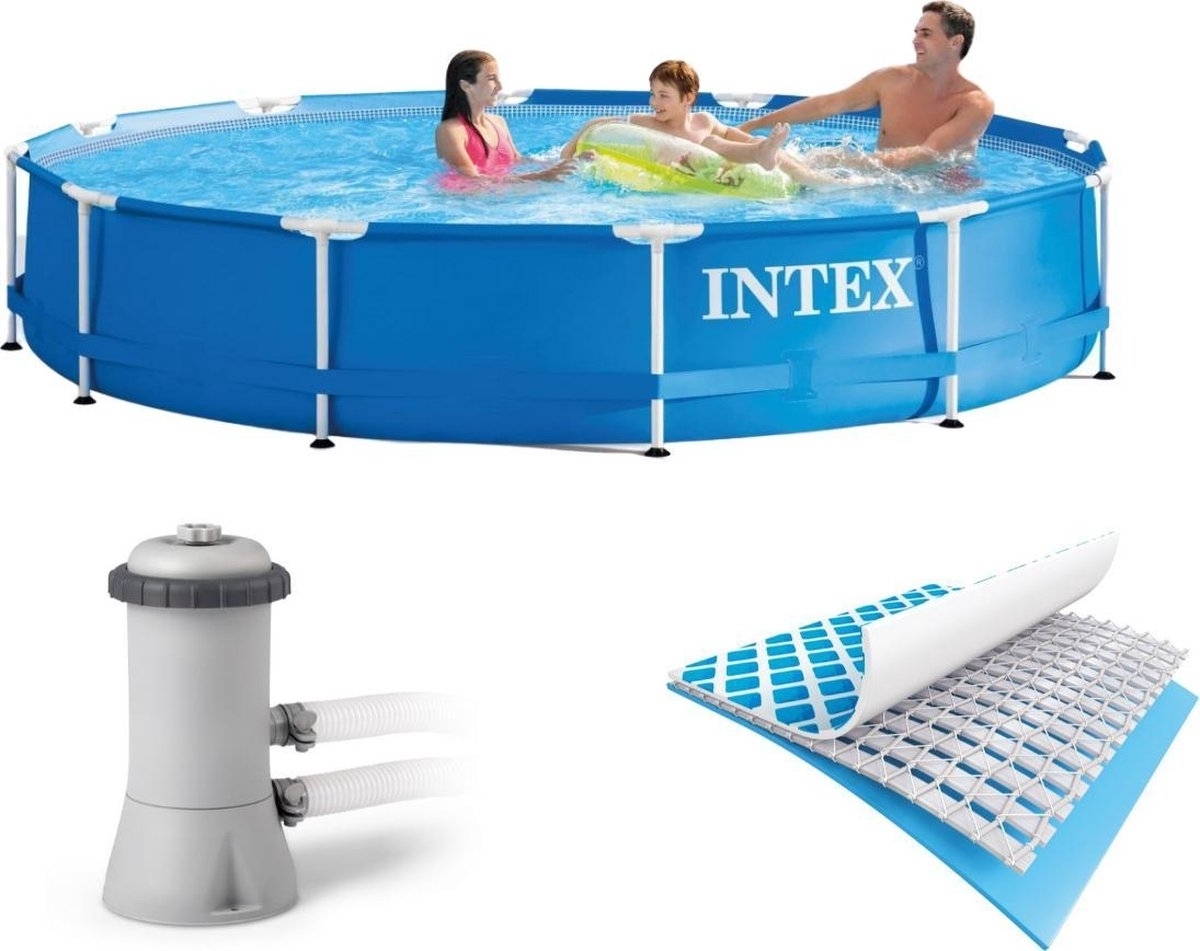 Basen Intex Metal Frame 366cm z pompą filtrującą 28212GN