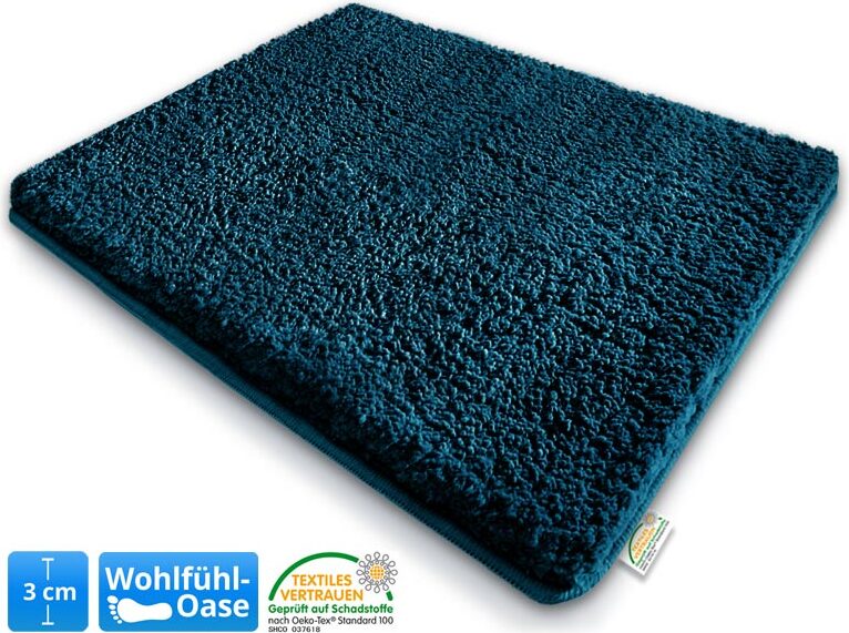 Dywanik kąpielowy Sky ekstra puszysty wiele kolorów i rozmiarów Cool Teal 80 x 150 cm
