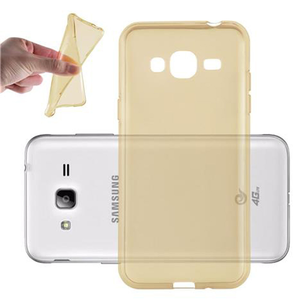 Etui Cadorabo do Samsung Galaxy J3 2016 w kolorze żółtym Etui ochronne z silikonu TPU