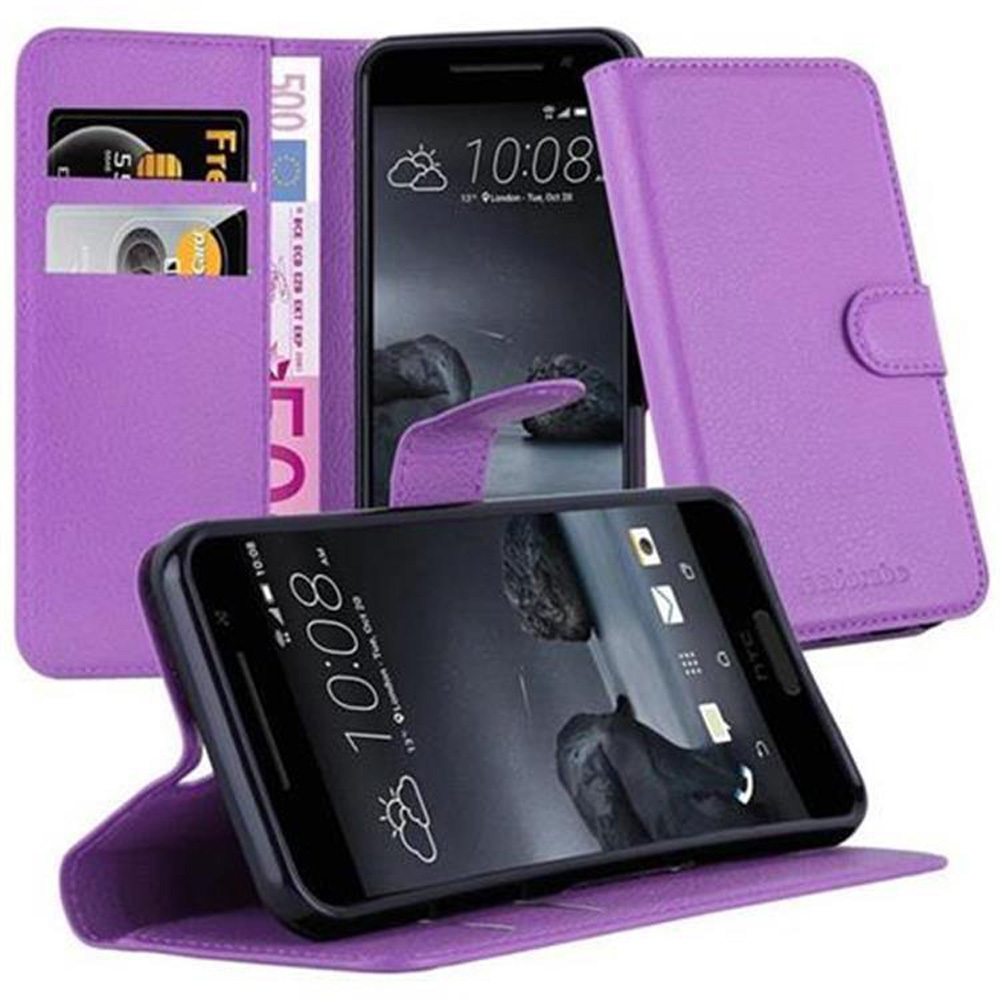 Etui Cadorabo do HTC ONE A9 w kolorze MANGAN VIOLET z magnetycznym zamknięciem, funkcją podstawki i kieszenią na karty Etui Etui ochronne Etui z klapką w stylu książki