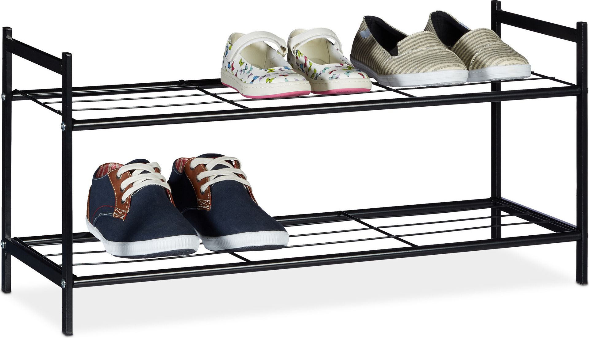relaksacyjny stojak na buty z 2 poziomami