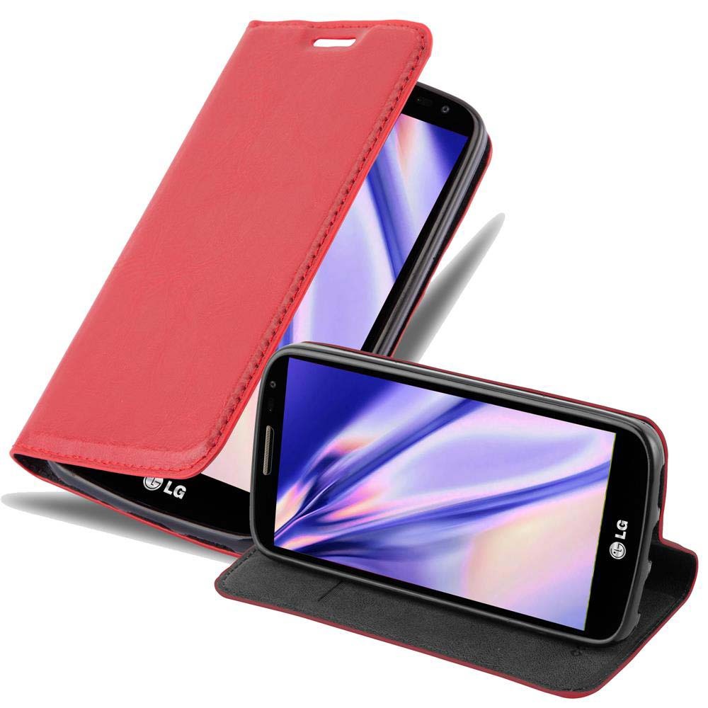 Etui ochronne Cadorabo do LG G2 MINI w kolorze czerwonym etui na telefon komórkowy z magnetycznym zamknięciem