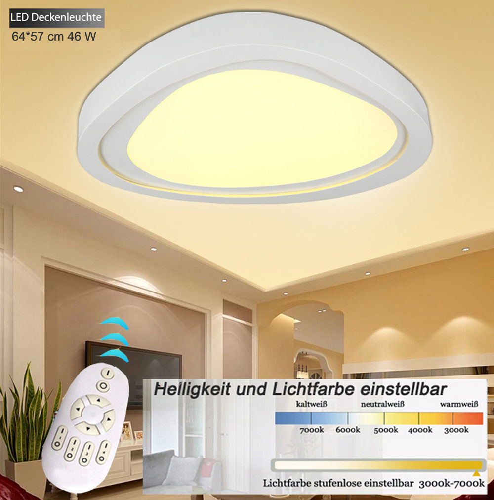 Lampa sufitowa LED 2111 biała z pilotem Regulacja barwy/jasności światła
